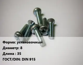 Винт установочный 8х35 DIN 915